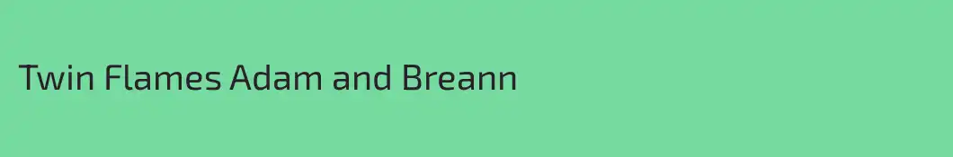Twin Flames Adam and Breann